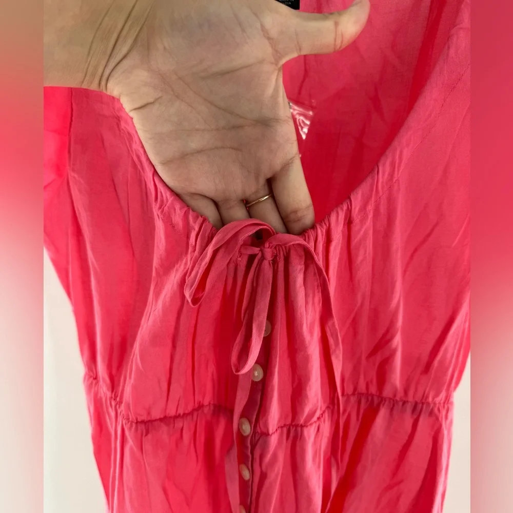 New!‎ J. Crew Cotton Voile Button Down Tiered Beach Dress Size XS